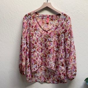 Colorful sheer blouse